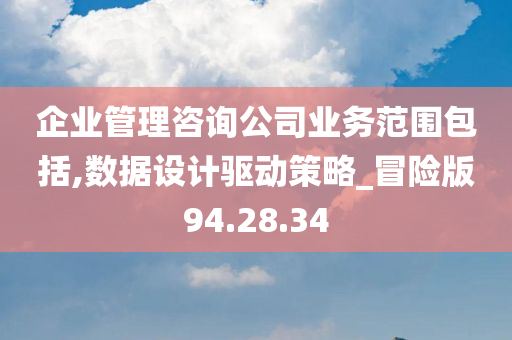 企业管理咨询公司业务范围包括,数据设计驱动策略_冒险版94.28.34