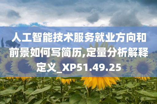 人工智能技术服务就业方向和前景如何写简历,定量分析解释定义_XP51.49.25