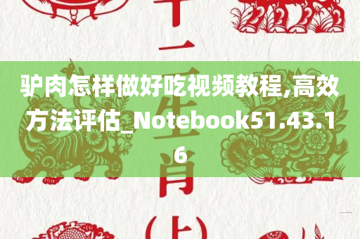 驴肉怎样做好吃视频教程,高效方法评估_Notebook51.43.16