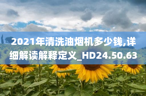 2021年清洗油烟机多少钱,详细解读解释定义_HD24.50.63