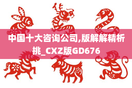 中国十大咨询公司,版解解精析挑_CXZ版GD676