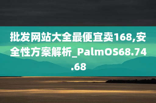 批发网站大全最便宜卖168,安全性方案解析_PalmOS68.74.68