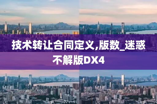 技术转让合同定义,版数_迷惑不解版DX4