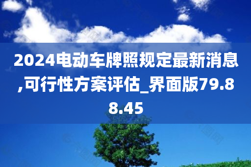 2024电动车牌照规定最新消息,可行性方案评估_界面版79.88.45