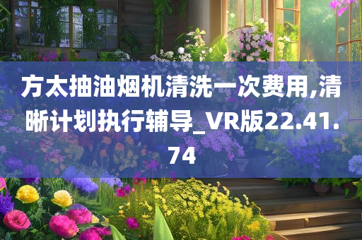 方太抽油烟机清洗一次费用,清晰计划执行辅导_VR版22.41.74