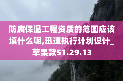 防腐保温工程资质的范围应该填什么呢,迅速执行计划设计_苹果款51.29.13