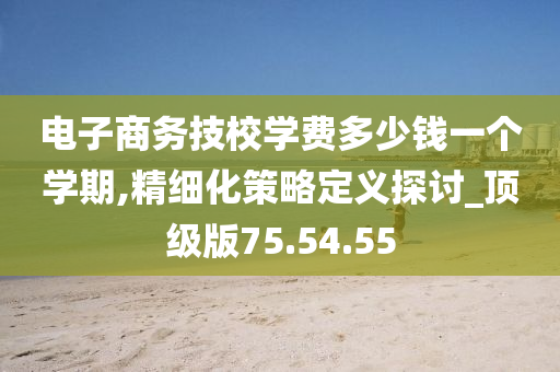 电子商务技校学费多少钱一个学期,精细化策略定义探讨_顶级版75.54.55