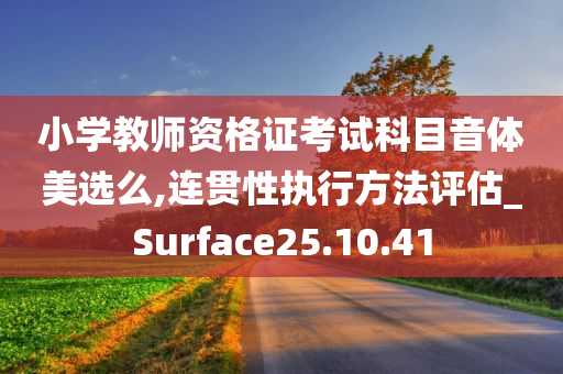 小学教师资格证考试科目音体美选么,连贯性执行方法评估_Surface25.10.41