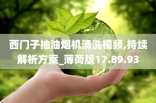 西门子抽油烟机清洗视频,持续解析方案_薄荷版17.89.93