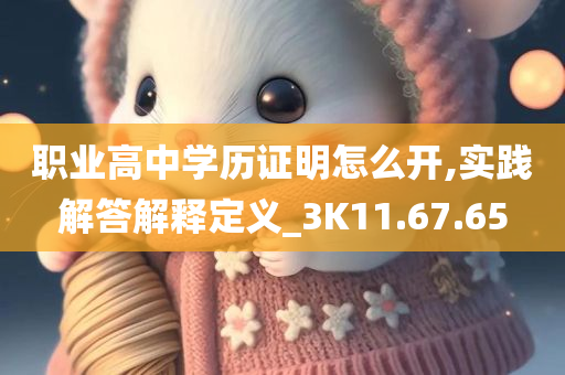 职业高中学历证明怎么开,实践解答解释定义_3K11.67.65