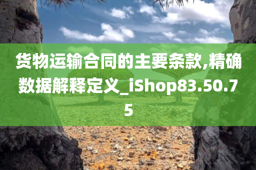 货物运输合同的主要条款,精确数据解释定义_iShop83.50.75