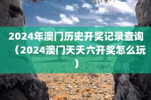 2024年澳门历史开奖记录查询（2024澳门天天六开奖怎么玩）