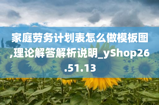 家庭劳务计划表怎么做模板图,理论解答解析说明_yShop26.51.13