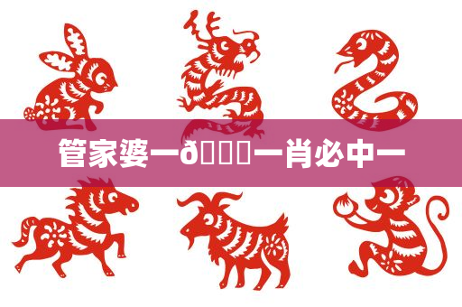 管家婆一🐎一肖必中一