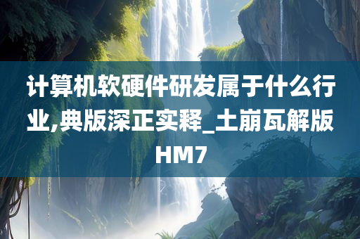 计算机软硬件研发属于什么行业,典版深正实释_土崩瓦解版HM7