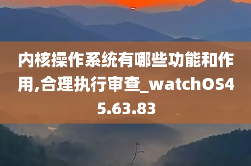 内核操作系统有哪些功能和作用,合理执行审查_watchOS45.63.83