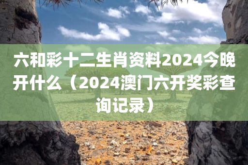 六和彩十二生肖资料2024今晚开什么（2024澳门六开奖彩查询记录）