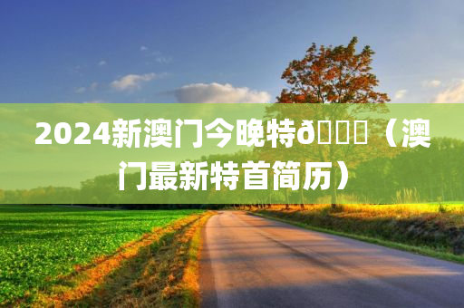 2024新澳门今晚特🐎（澳门最新特首简历）