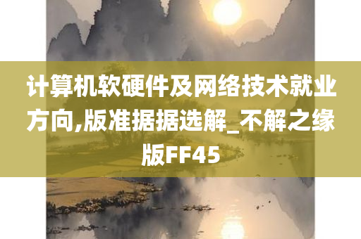 计算机软硬件及网络技术就业方向,版准据据选解_不解之缘版FF45