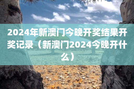 2024年新澳门今晚开奖结果开奖记录（新澳门2024今晚开什么）