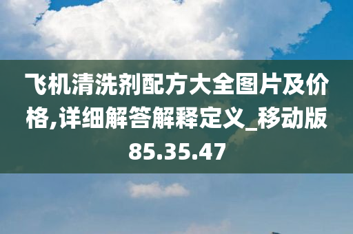 飞机清洗剂配方大全图片及价格,详细解答解释定义_移动版85.35.47