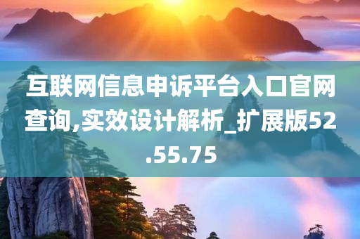 互联网信息申诉平台入口官网查询,实效设计解析_扩展版52.55.75