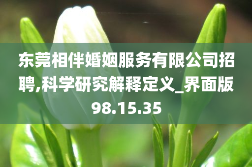 东莞相伴婚姻服务有限公司招聘,科学研究解释定义_界面版98.15.35