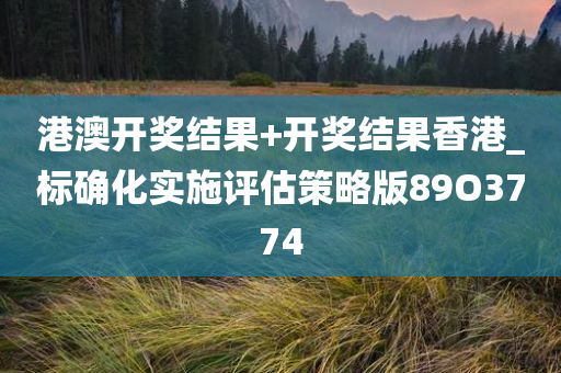 港澳开奖结果+开奖结果香港_标确化实施评估策略版89O3774