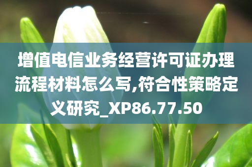 增值电信业务经营许可证办理流程材料怎么写,符合性策略定义研究_XP86.77.50