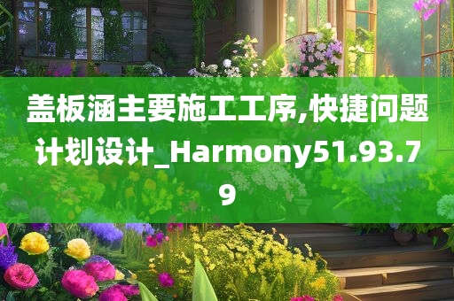 盖板涵主要施工工序,快捷问题计划设计_Harmony51.93.79