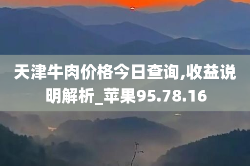 天津牛肉价格今日查询,收益说明解析_苹果95.78.16