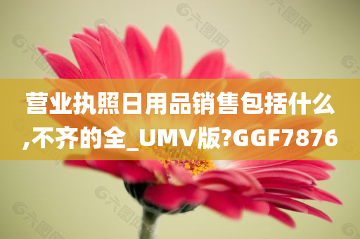 营业执照日用品销售包括什么,不齐的全_UMV版?GGF7876