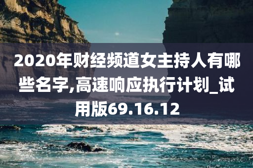 2020年财经频道女主持人有哪些名字,高速响应执行计划_试用版69.16.12