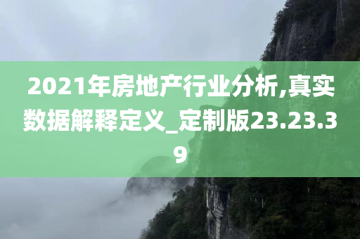 2021年房地产行业分析,真实数据解释定义_定制版23.23.39