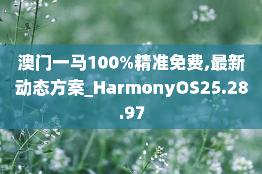 澳门一马100%精准免费,最新动态方案_HarmonyOS25.28.97