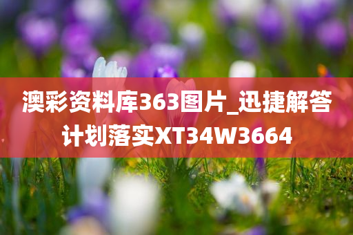 澳彩资料库363图片_迅捷解答计划落实XT34W3664