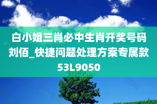 白小姐三肖必中生肖开奖号码刘佰_快捷问题处理方案专属款53L9050