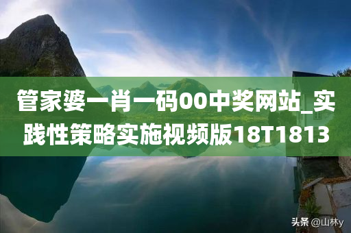 管家婆一肖一码00中奖网站_实践性策略实施视频版18T1813