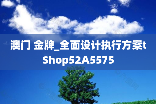 澳门 金牌_全面设计执行方案tShop52A5575