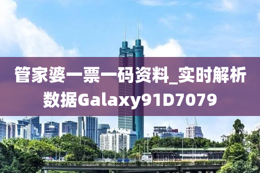 管家婆一票一码资料_实时解析数据Galaxy91D7079