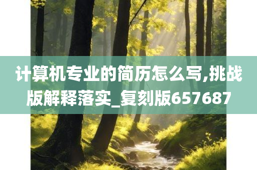 计算机专业的简历怎么写,挑战版解释落实_复刻版657687