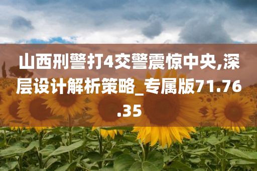 山西刑警打4交警震惊中央,深层设计解析策略_专属版71.76.35