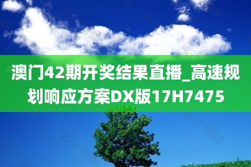 澳门42期开奖结果直播_高速规划响应方案DX版17H7475