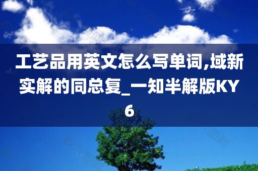 工艺品用英文怎么写单词,域新实解的同总复_一知半解版KY6