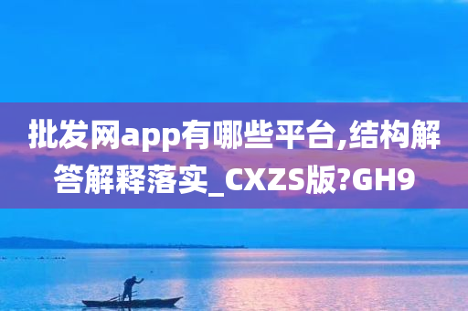 批发网app有哪些平台,结构解答解释落实_CXZS版?GH9