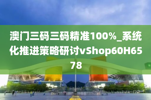 澳门三码三码精准100%_系统化推进策略研讨vShop60H6578