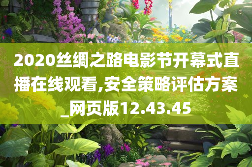 2020丝绸之路电影节开幕式直播在线观看,安全策略评估方案_网页版12.43.45