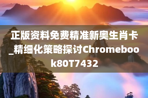 正版资料免费精准新奥生肖卡_精细化策略探讨Chromebook80T7432