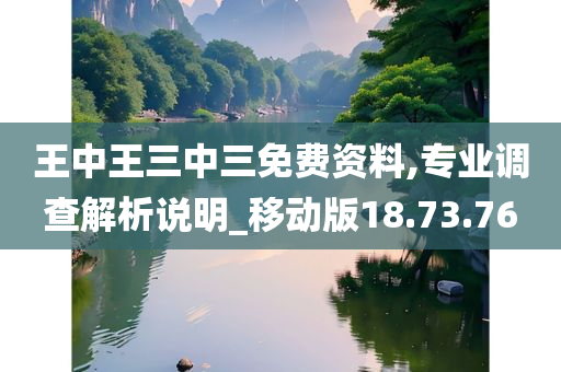 王中王三中三免费资料,专业调查解析说明_移动版18.73.76