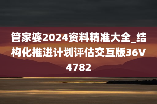 管家婆2024资料精准大全_结构化推进计划评估交互版36V4782